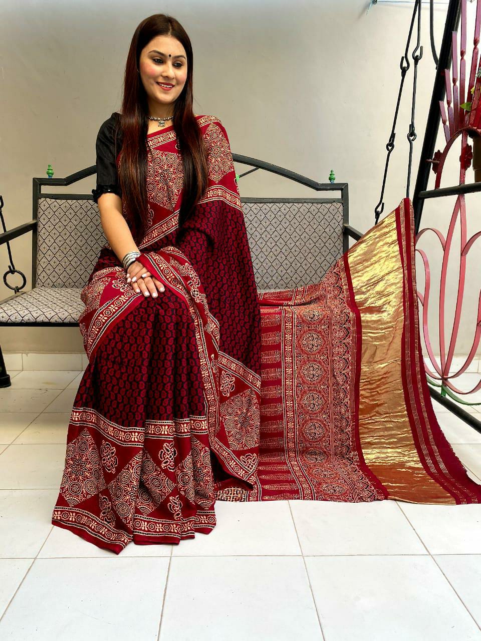 Authentic Ajrakh Hand Block Print