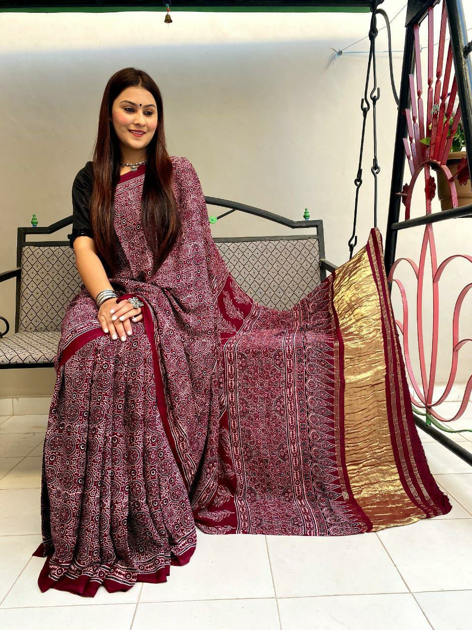 Authentic Ajrakh Hand Block Print