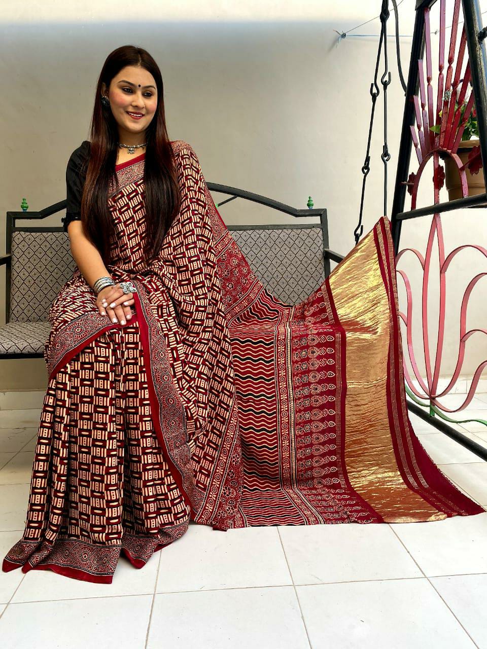 Authentic Ajrakh Hand Block Print