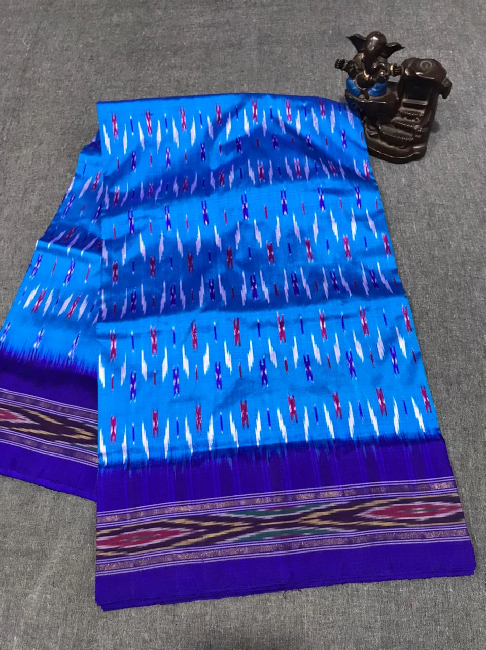 Pure  ikat silk light weight with blouse
