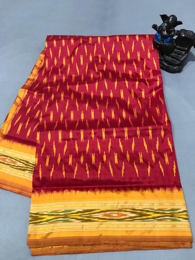 Pure  ikat silk light weight with blouse