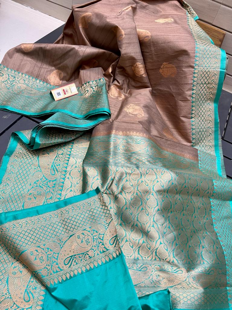 Tussar kanchi silk